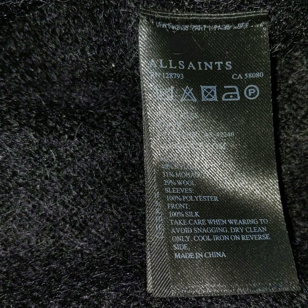 All Saints Taya Wool Lace Dress Black Small - Picture 4 of 5